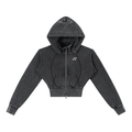 NV Womens's Vintage Washed Cropped Fleece Hoodie