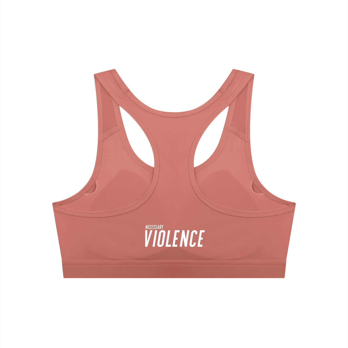Women's Cropped Sports Bra White Logo