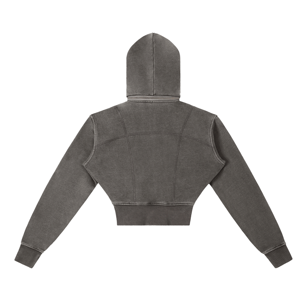 NV Womens's Vintage Washed Cropped Fleece Hoodie