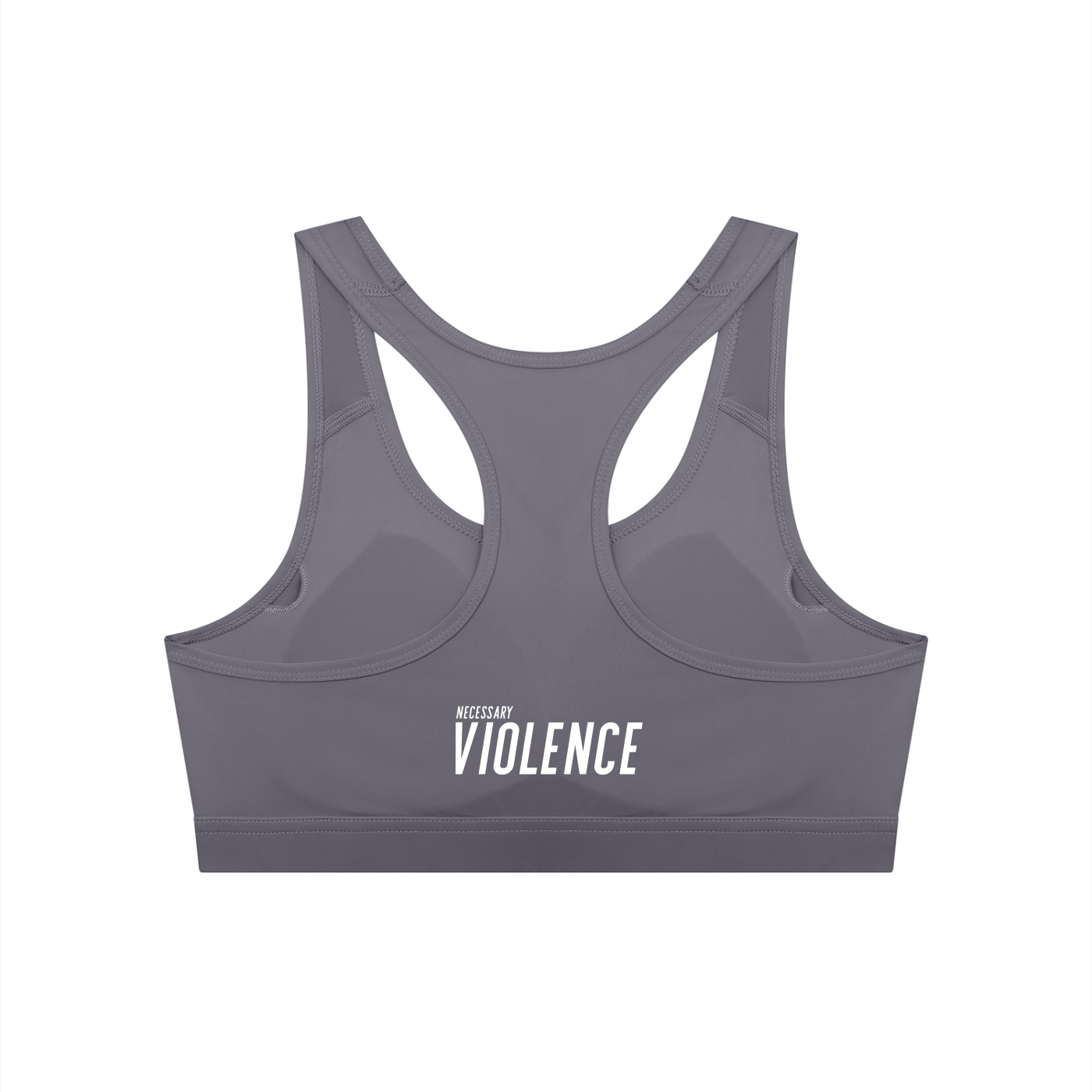 Women's Cropped Sports Bra White Logo