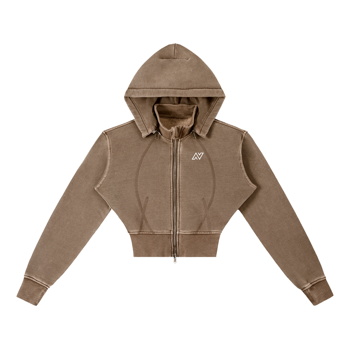 NV Womens's Vintage Washed Cropped Fleece Hoodie