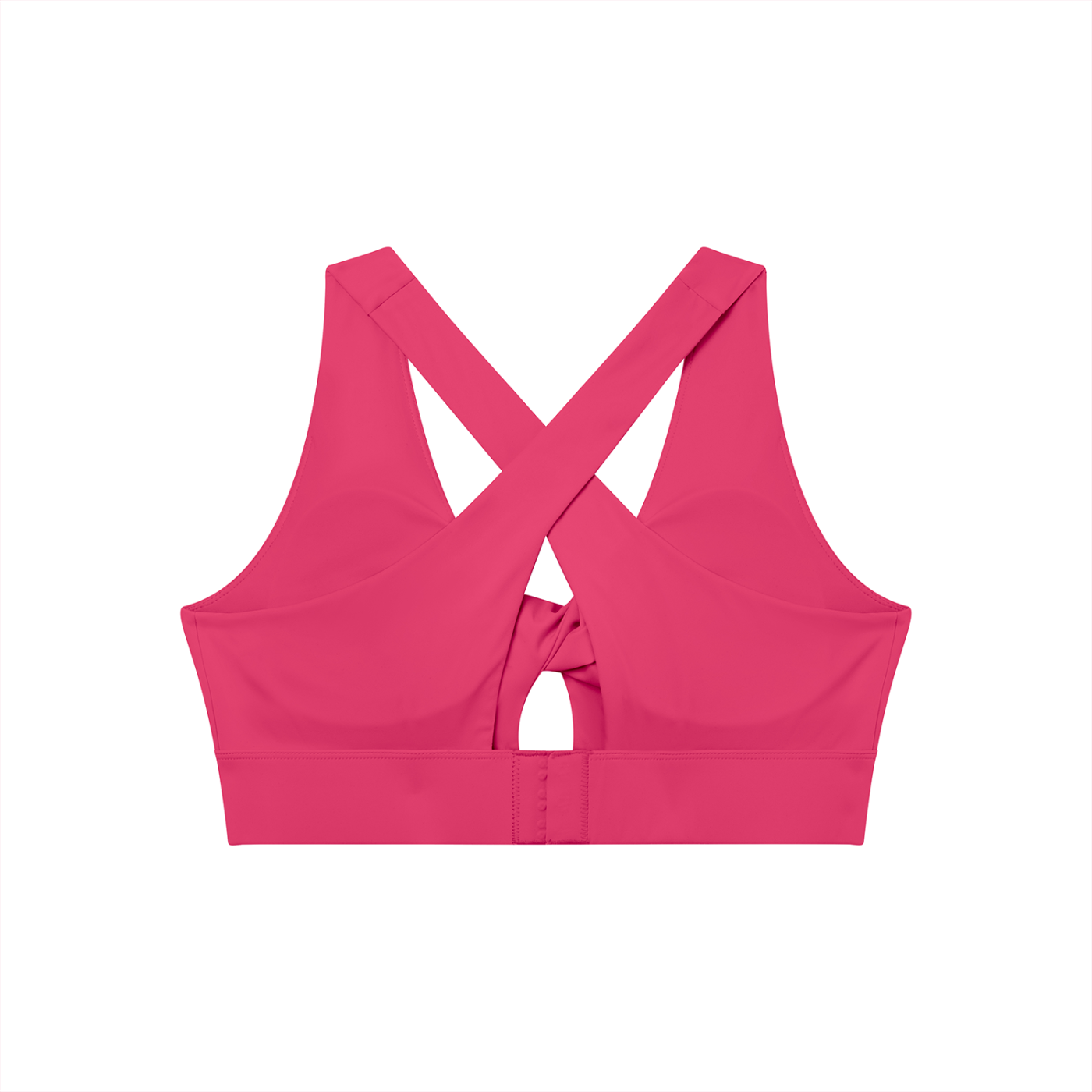 Women's Twist Front V-Neck Sports Bra White Logo