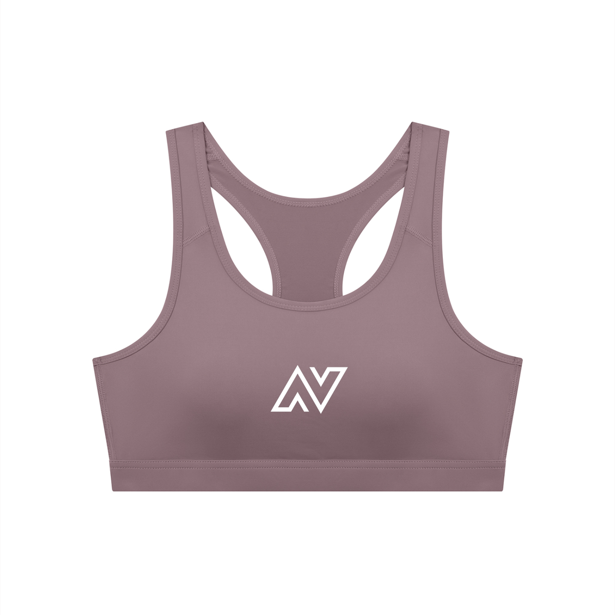 Women's Cropped Sports Bra White Logo