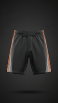 Street-Luxe Fight Shorts With Metallic Trim