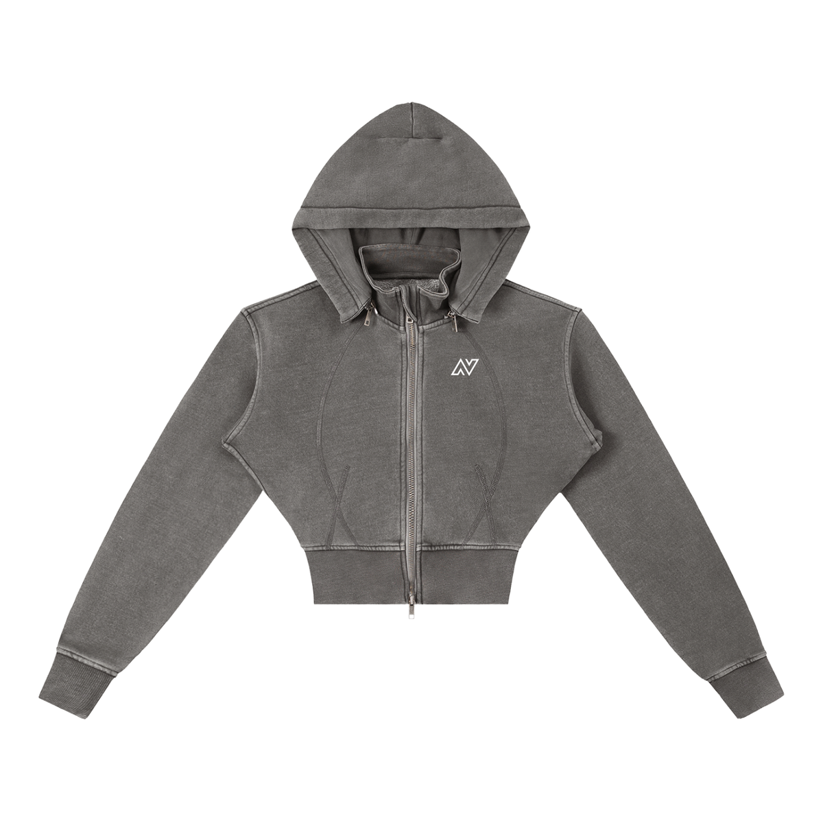 NV Womens's Vintage Washed Cropped Fleece Hoodie