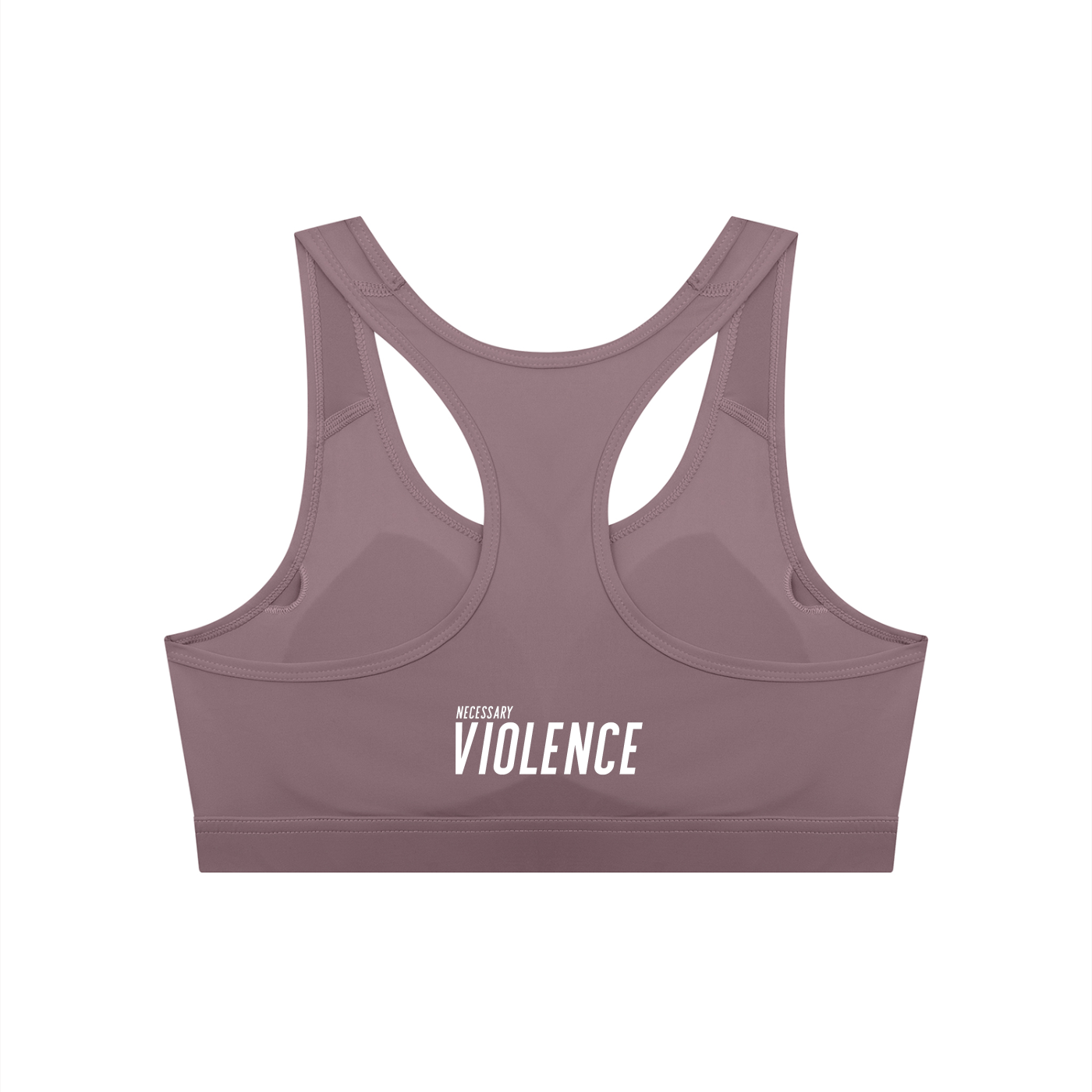 Women's Cropped Sports Bra White Logo