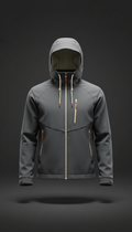 Matte Black Hooded Jacket