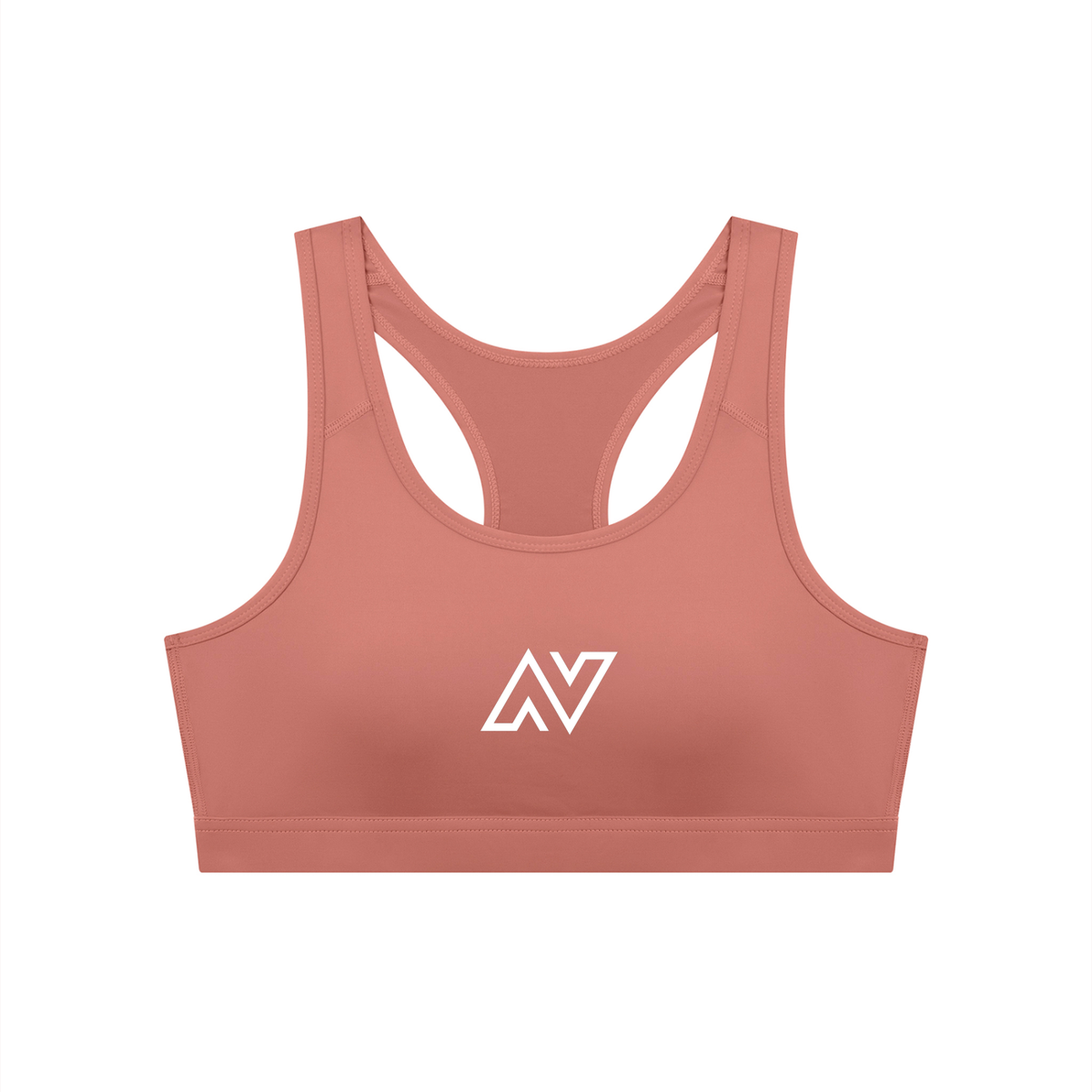 Women's Cropped Sports Bra White Logo