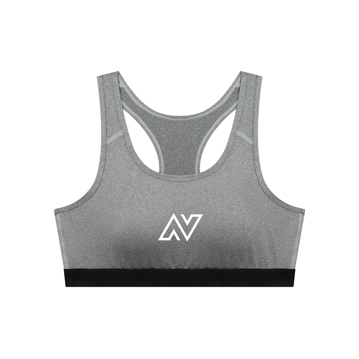 Women's Cropped Sports Bra White Logo