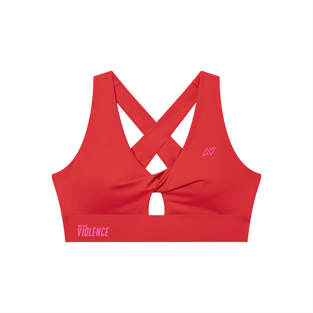 Women's Twist Front V-Neck Sports Bra
