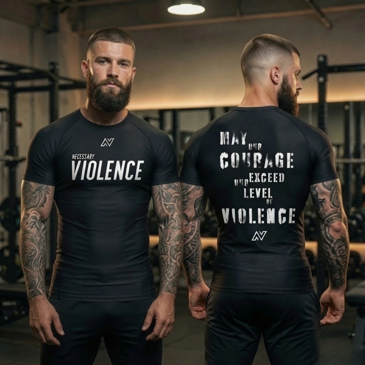 NV Short Sleeve Rashie - Courage and Violence
