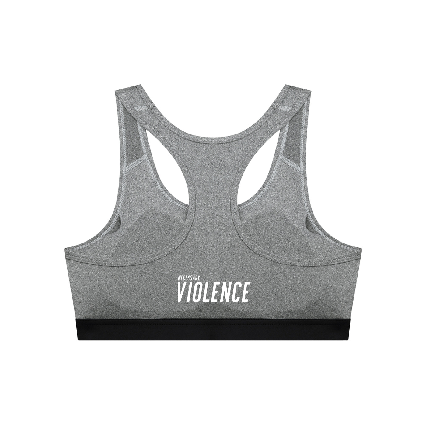 Women's Cropped Sports Bra White Logo