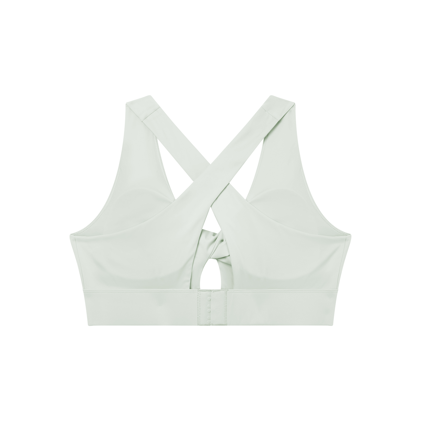 Women's Twist Front V-Neck Sports Bra White Logo