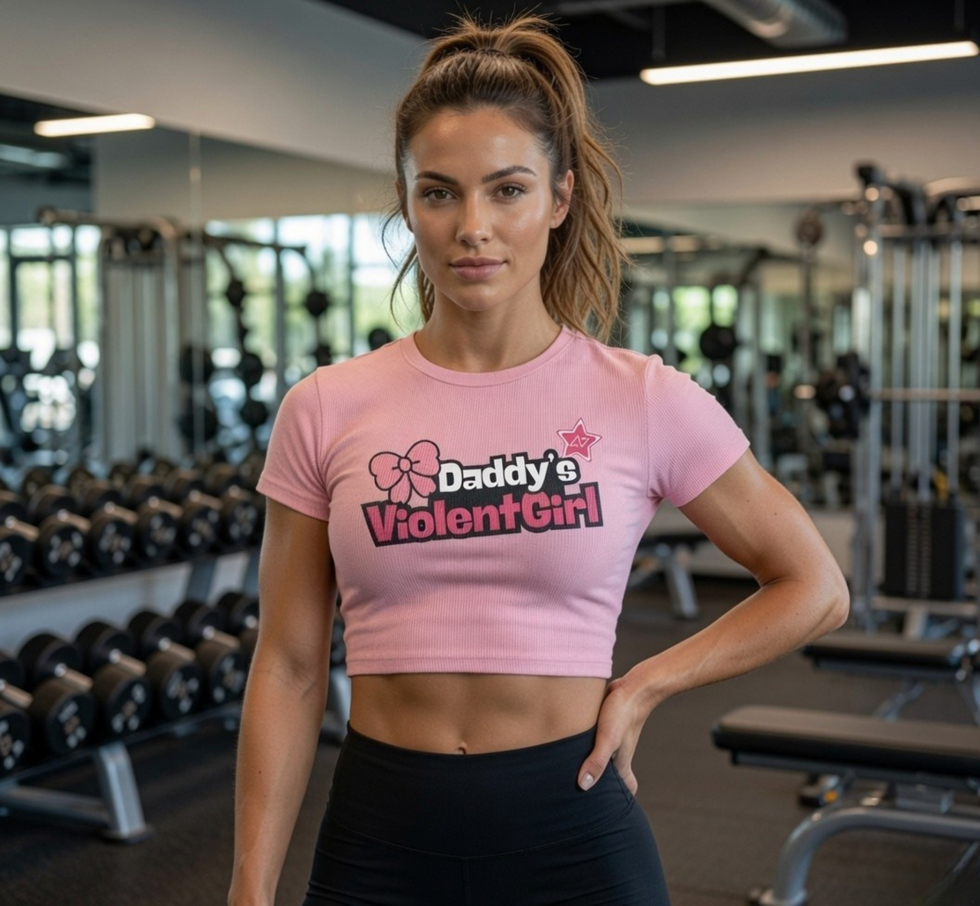 Daddy's Violent Girl Essential Slim Fit T-Shirt